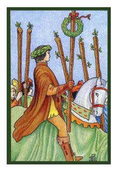 ³ - Epicurean Tarot - Ȩ - Six Of Wands