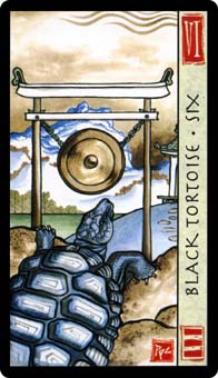 ˮ - Feng Shui Tarot - Ȩ - Six Of Wands