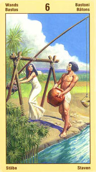 ˹ - Ramses Tarot of Eternity - Ȩ - Six Of Wands