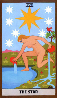 ɫΰ - Golden Rider Tarot -  - The Stars