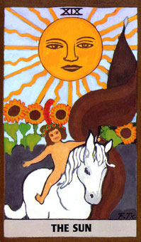 ɫΰ - Golden Rider Tarot - ̫ - The Sun