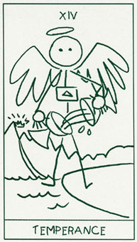  - Stick Figure Tarot -  - Temperance