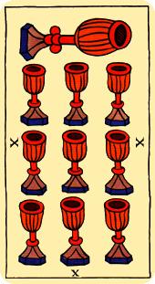  - Marseilles Tarot - ʥʮ - Ten Of Cups