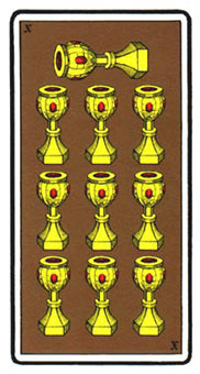 ˹ - Oswald Wirth Tarot - ʥʮ - Ten Of Cups