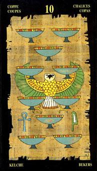  - Egyptian Tarot - ʥʮ - Ten Of Cups