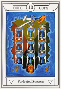 ƽ - Golden Dawn Magical Tarot - ʥʮ - Ten Of Cups