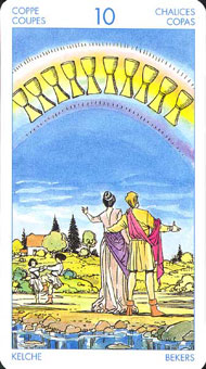 ʥ׳ΰ - Universal Waite Tarot - ʥʮ - Ten Of Cups