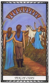  - Unicorn Tarot - ʥʮ - Ten Of Cups