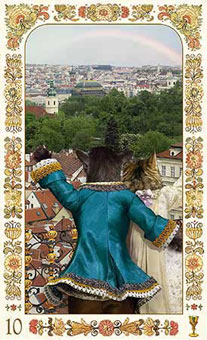 ˲è - Baroque Bohemian Cats Tarot - ʥʮ - Ten Of Cups