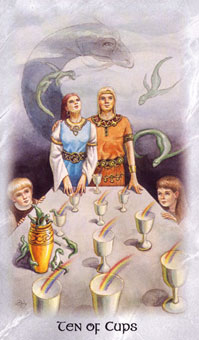  - The Celtic Dragon Tarot - ʥʮ - Ten Of Cups