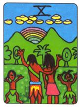  - African Tarot - ʥʮ - Ten Of Cups