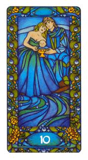  - Art Nouveau Tarot - ʥʮ - Ten Of Cups