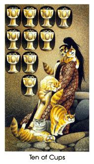 è - Cat People Tarot - ʥʮ - Ten Of Cups