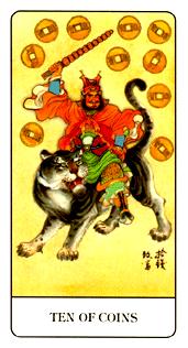 й - Chinese Tarot - Ǯʮ - Ten Of Pentacles