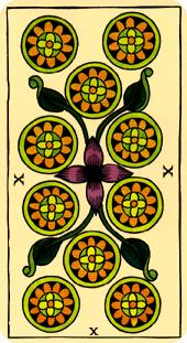  - Marseilles Tarot - Ǯʮ - Ten Of Pentacles