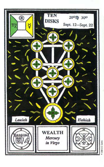 ħʽ - Tarot Of Ceremonial Magic - Ǯʮ - Ten Of Pentacles