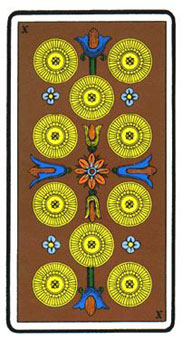 ˹ - Oswald Wirth Tarot - Ǯʮ - Ten Of Pentacles