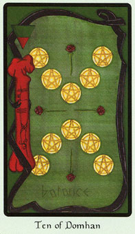  - Faery Wicca Tarot - Ǯʮ - Ten Of Pentacles