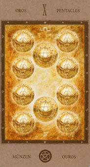 Թ - The Labyrinth Tarots - Ǯʮ - Ten Of Pentacles