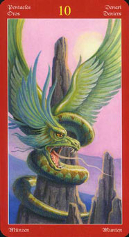  - Dragons Tarot - Ǯʮ - Ten Of Pentacles