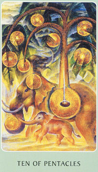 ֮ - Tarot Root of Asia - Ǯʮ - Ten Of Pentacles