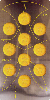 ǵﰲ - Adrian Tarot - Ǯʮ - Ten Of Pentacles