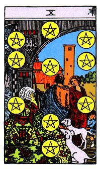 ¡ΰ - Rider Waite Tarot - Ǯʮ - Ten Of Pentacles