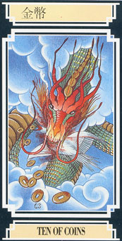  - Golden Dragon Tarot - Ǯʮ - Ten Of Pentacles