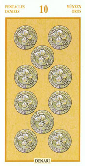 ƽ - Tarots Of The Golden Dawnt - Ǯʮ - Ten Of Pentacles