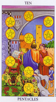 ΰ - Radiant Rider-Waite Tarot - Ǯʮ - Ten Of Pentacles