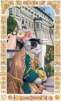 ˲è - Baroque Bohemian Cats Tarot - Ǯʮ - Ten Of Pentacles