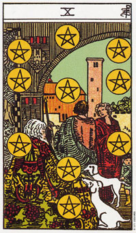 ԭʼΰ - Original Rider-Waite Tarot - Ǯʮ - Ten Of Pentacles