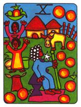  - African Tarot - Ǯʮ - Ten Of Pentacles