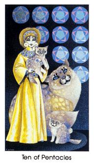 è - Cat People Tarot - Ǯʮ - Ten Of Pentacles