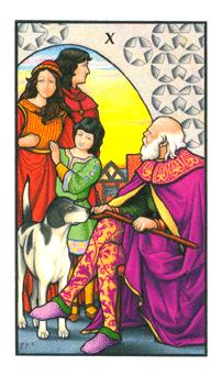 ŵ - Connolly Tarot - Ǯʮ - Ten Of Pentacles