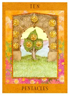 Ů - Goddess Tarot - Ǯʮ - Ten Of Pentacles