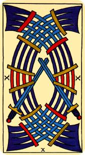  - Marseilles Tarot - ʮ - Ten Of Swords