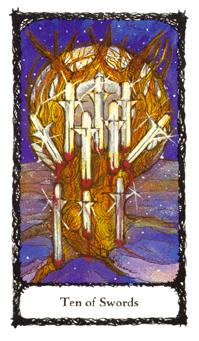 ʥõ - Sacred Rose Tarot - ʮ - Ten Of Swords