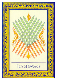 ̩ʼ - Royal Thai Tarot - ʮ - Ten Of Swords