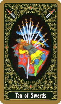  - Russian Tarot - ʮ - Ten Of Swords