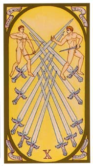ո - Renaissance Tarot - ʮ - Ten Of Swords