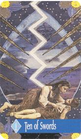 ÷ - Zerner Farber Tarot - ʮ - Ten Of Swords