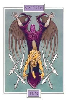  - Winged Spirit Tarot - ʮ - Ten Of Swords