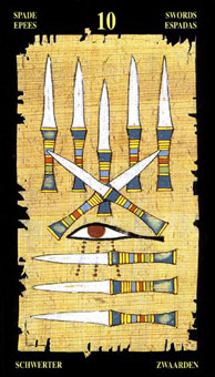  - Egyptian Tarot - ʮ - Ten Of Swords