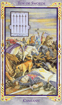 ɪ - Legend Arthurian Tarot - ʮ - Ten Of Swords