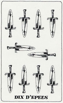  - Simplified Tarot - ʮ - Ten Of Swords