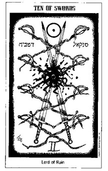 ʿ - The Hermetic Tarot - ʮ - Ten Of Swords