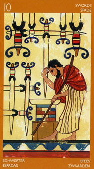 ³ - Etruscan Tarot - ʮ - Ten Of Swords