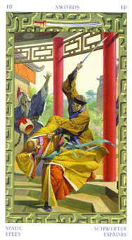 ֮ - Tarot of the Journey to the Orient - ʮ - Ten Of Swords