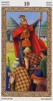 ³ - Tarot of Druids - ʮ - Ten Of Swords